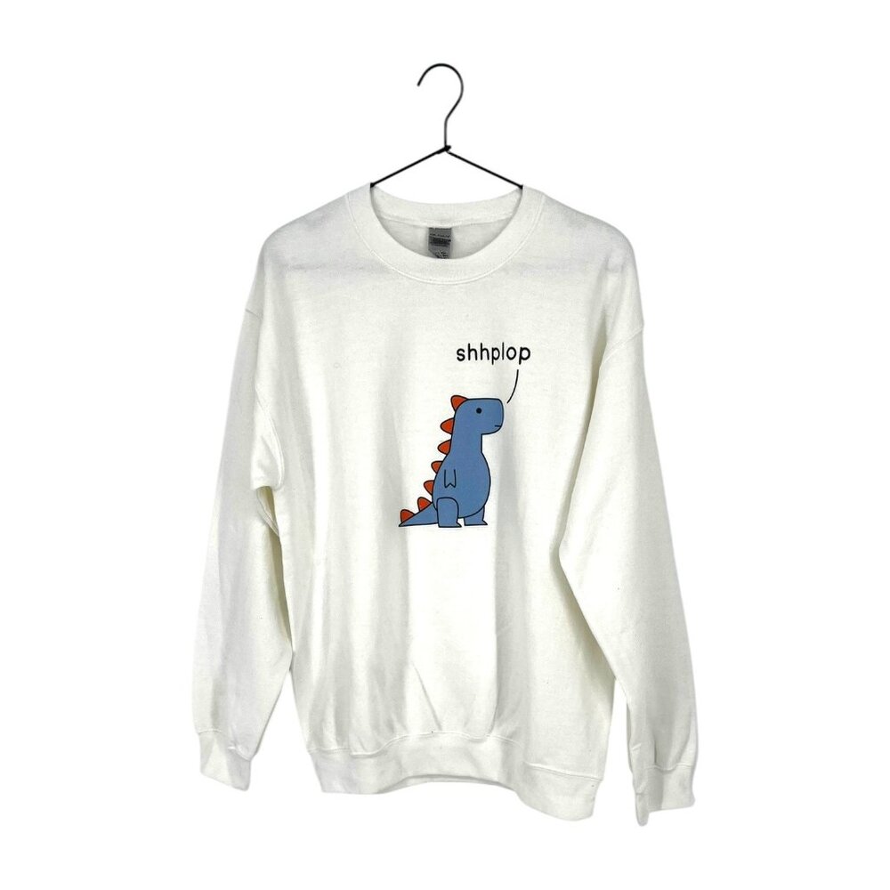 Dinosaur Shop Shhplop Dino Comics Crewneck Sweatshirt | Medium
